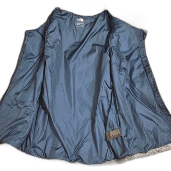 The North Face Puffer Vest S Quilted Blue Teal Lined Insulated Full Zip Pseudio - Picture 11 of 13
